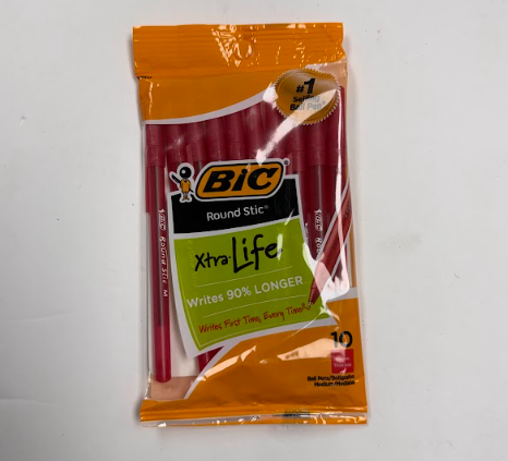 BIC Round Stic Xtra Life Ballpoint Pens